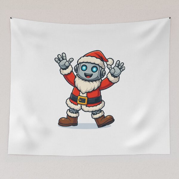 Item preview, Cute AI Robot Santa Claus designed and sold by DigiHub Linker.