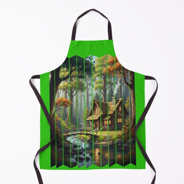 Item preview, Cozy Cottage in Nature Forest Landscape Home Art Design designed and sold by Chroma Dreams .