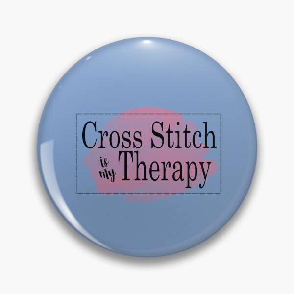 Item preview,  Cross Stitch is My Therapy - black designed and sold by MarigoldandLily.