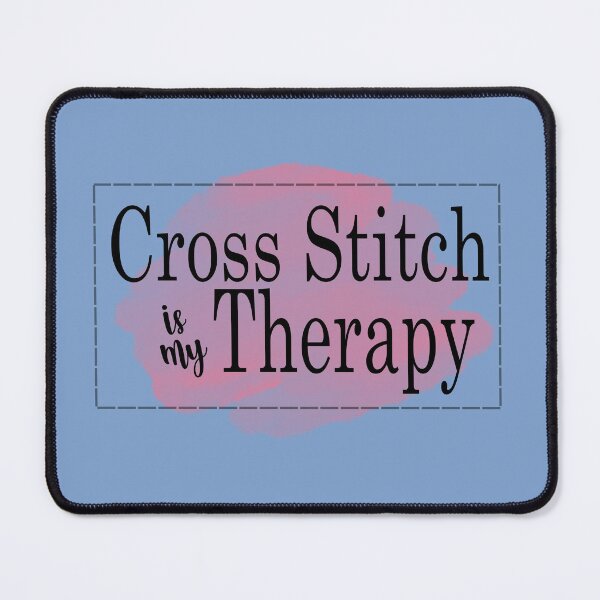 Item preview, Cross Stitch is My Therapy - black designed and sold by MarigoldandLily.