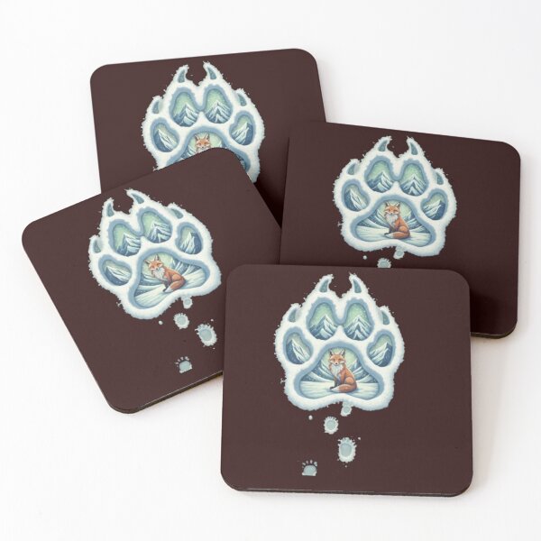 Item preview, Snow Fox Mountain Paw Print designed and sold by Magounette.