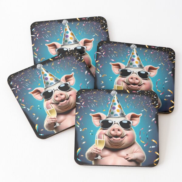 Item preview, Party Pig Countdown 2026 Retro New Year Design designed and sold by MandalynnInk.