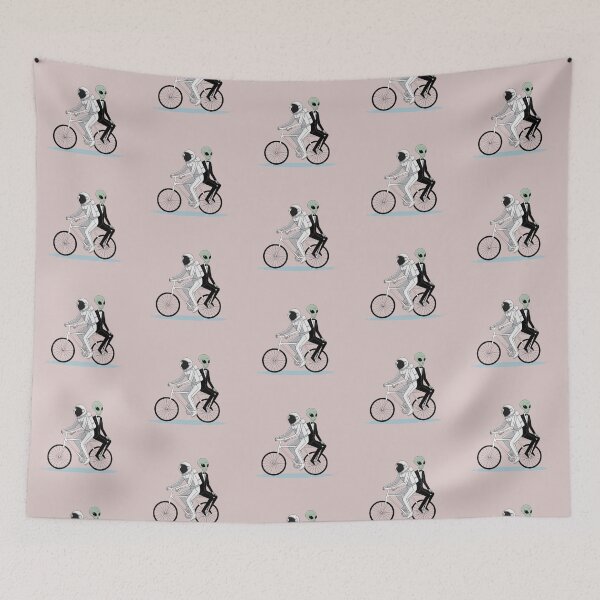 Item preview, Space Buddies on a Tandem Ride designed and sold by Dogandesighn.