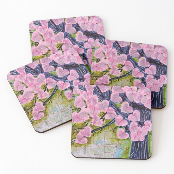 Item preview, Michigan Map Collage Heart Blossoms Tree designed and sold by AmySpitzley.