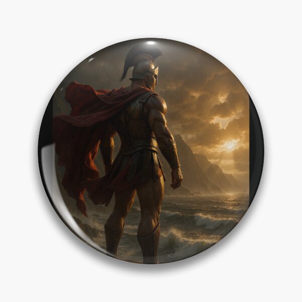 Item preview, Epic Spartan Warrior at Sunset – Cinematic Ancient Greek Hero Art designed and sold by TeeHatch.