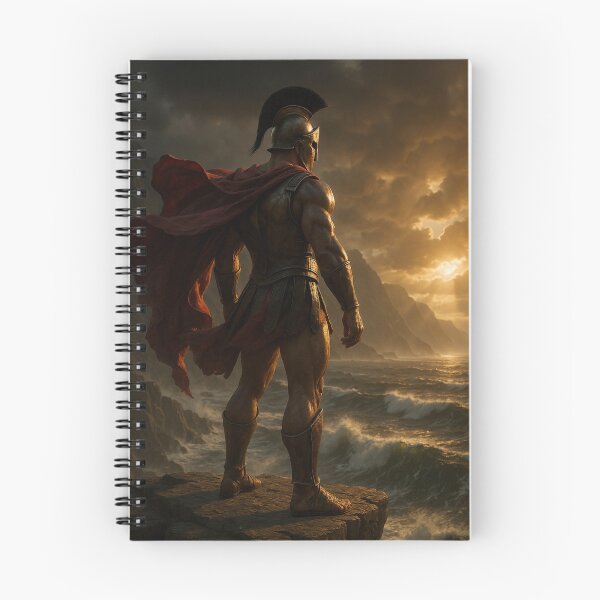 Item preview, Epic Spartan Warrior at Sunset – Cinematic Ancient Greek Hero Art designed and sold by TeeHatch.