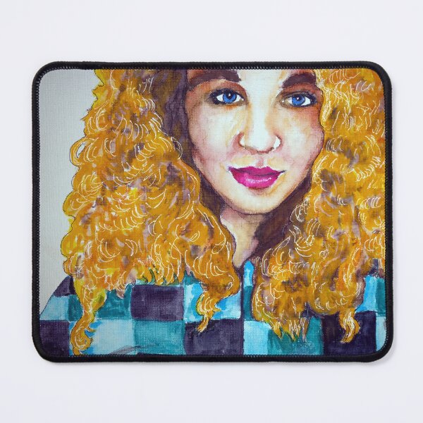 Item preview, Blonde Woman Curly-Haired Fine Arts Portrait designed and sold by AmySpitzley.