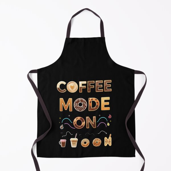 Item preview, Coffee Mode On – Cute Kawaii Coffee & Donut Typography | Funny Coffee Lover Design designed and sold by DevineCouture.