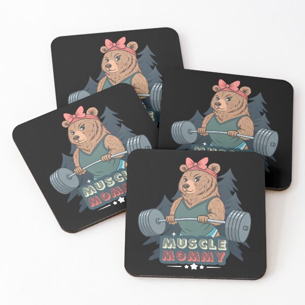Item preview, Muscle Mommy Bear – Cute Strong Bear Weightlifting Fitness Design designed and sold by PLisasPets.