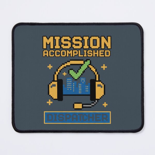Item preview, Mission Accomplished Dispatcher - 8 Bit Pixel Art Headset Gaming Style Tee designed and sold by VibeNationArt.