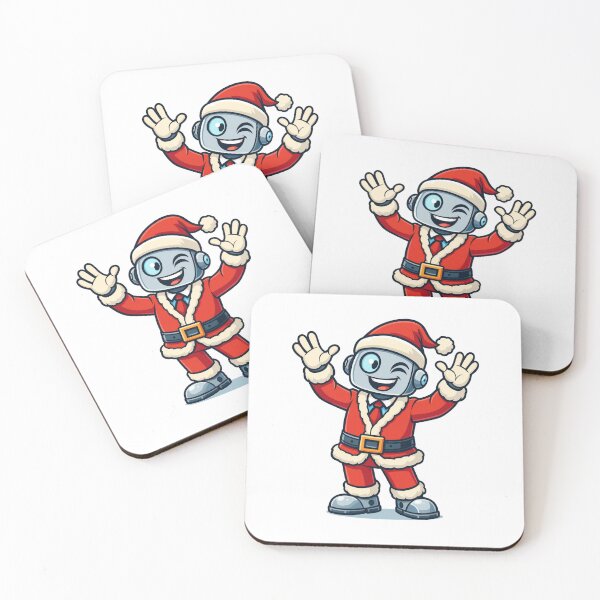 Item preview, Cute Winking AI Robot Santa designed and sold by DigiHub Linker.