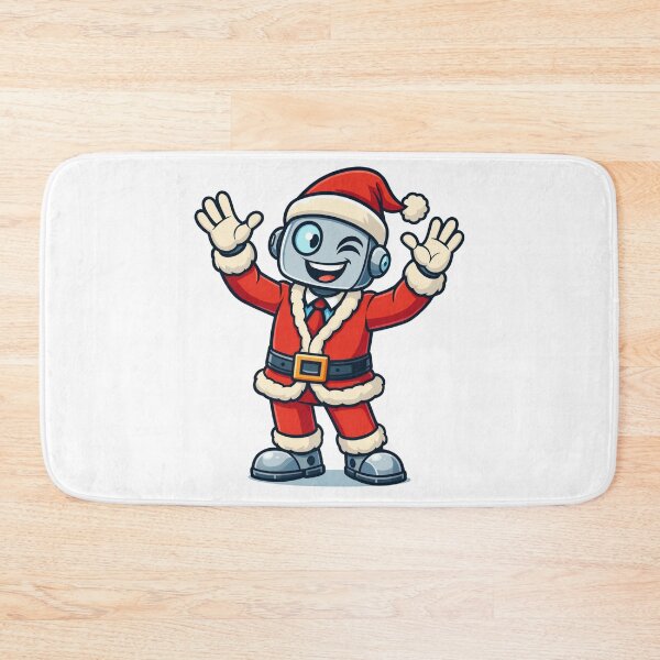 Item preview, Cute Winking AI Robot Santa designed and sold by DigiHub Linker.