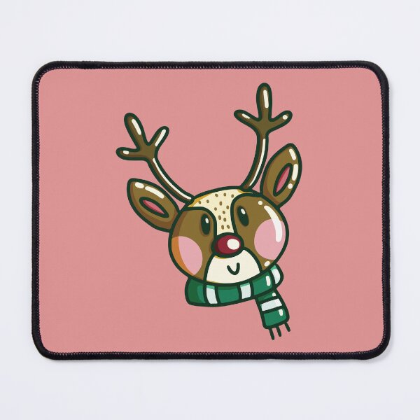 Item preview, Cute Rudolph-Style Reindeer – Kawaii Christmas Art designed and sold by Cuuut.design.