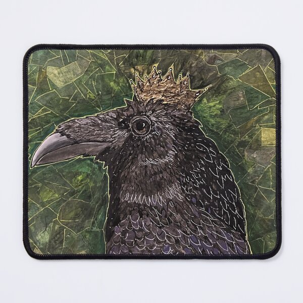 Item preview, Raven King Mixed Media Fantasy Animal Portrait designed and sold by AmySpitzley.
