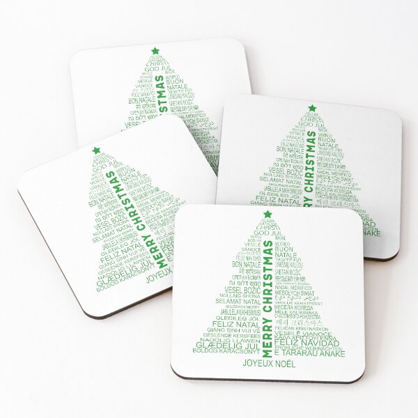 Item preview, Christmas tree - Merry Christmas in many languages, green, word cloud designed and sold by EvieWoj.
