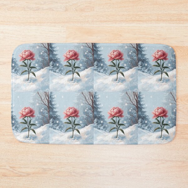 Item preview, Peony, magic flower in unexpected place, winter wonderland  designed and sold by digitalbitcraft.