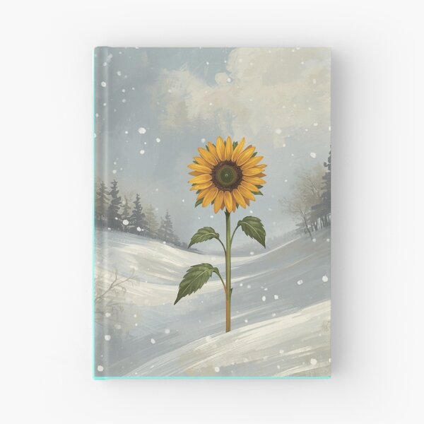 Item preview, Sunflower, magic flower in unexpected place, winter wonderland  designed and sold by digitalbitcraft.