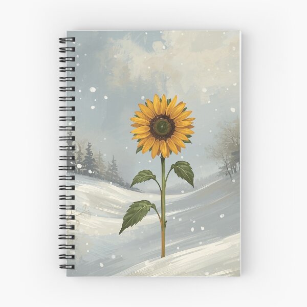 Item preview, Sunflower, magic flower in unexpected place, winter wonderland  designed and sold by digitalbitcraft.