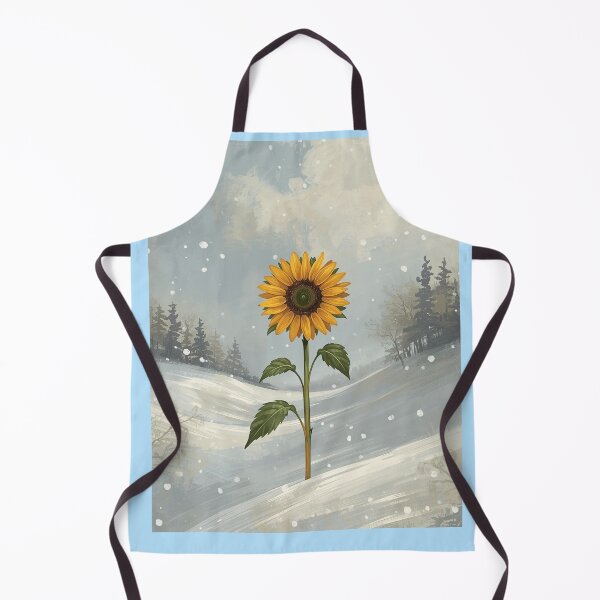 Item preview, Sunflower, magic flower in unexpected place, winter wonderland  designed and sold by digitalbitcraft.