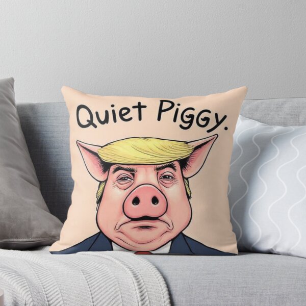 Aperçu de l'œuvre Résistance virale Quiet Piggy contre Trump créée et vendue par CheekyKitty.