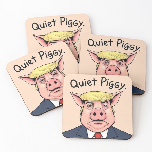 Item preview, Viral Quiet Piggy Anti Trump Resistance designed and sold by CheekyKitty.