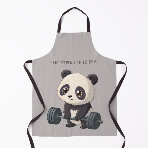 Item preview, Cute Panda Weightlifting – The Struggle Is Real Gym Humor Design designed and sold by PLisasPets.