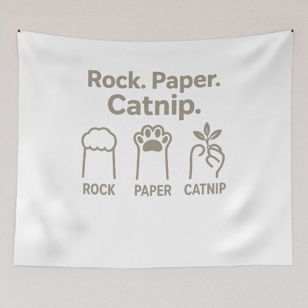 Item preview, Funny Catnip Vibes – Rock Paper Catnip designed and sold by bilal sibgui.