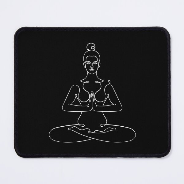 Item preview, White Aesthetic Easy Pose - Suskasana - One Line Drawing designed and sold by altandesign.