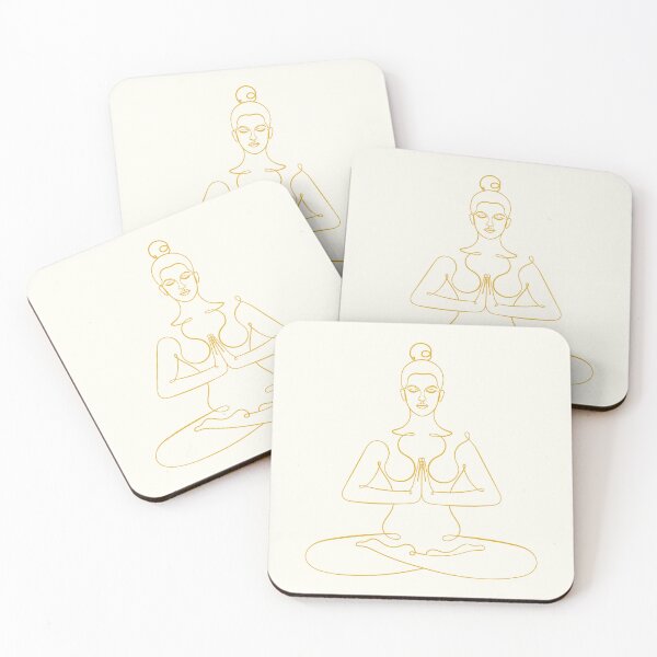 Item preview, White Aesthetic Easy Pose - Suskasana - One Line Drawing designed and sold by altandesign.
