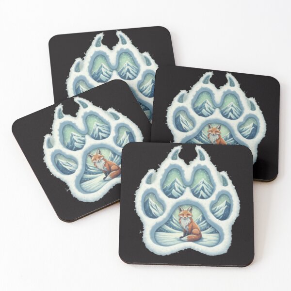 Item preview, Snow Fox Mountain Paw Print designed and sold by Magounette.