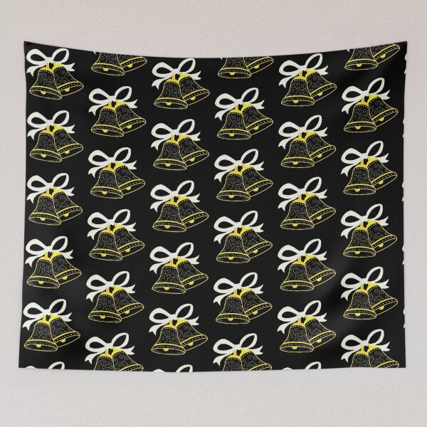 Item preview, Drawing of Elegent Golden Christmas Bells designed and sold by NivyasArtistry.