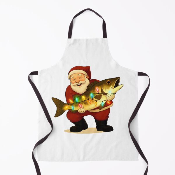 Item preview, Happy Santa Claus Holding Big Fish Funny Fisherman Christmas Gift designed and sold by BestDetailer.