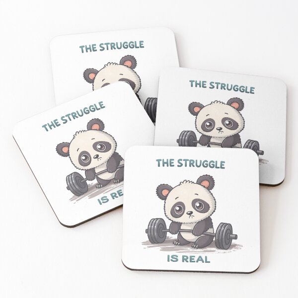 Item preview, Sad Panda Weightlifting – The Struggle Is Real Cute Gym Design designed and sold by PLisasPets.