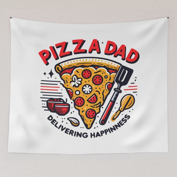 Item preview, Pizza Dad Delivering Happiness Retro T-Shirt designed and sold by DrawDrip.
