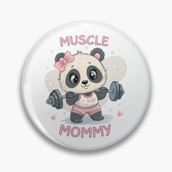 Item preview, Cute Pink Bow Panda – Muscle Mommy Weightlifting Gym Design designed and sold by PLisasPets.
