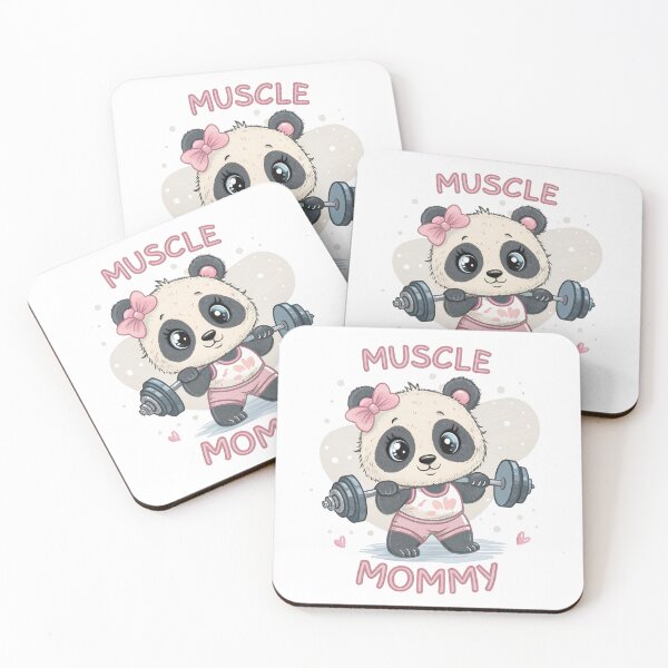 Item preview, Cute Pink Bow Panda – Muscle Mommy Weightlifting Gym Design designed and sold by PLisasPets.