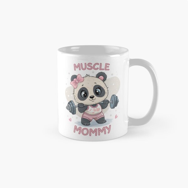 Item preview, Cute Pink Bow Panda – Muscle Mommy Weightlifting Gym Design designed and sold by PLisasPets.