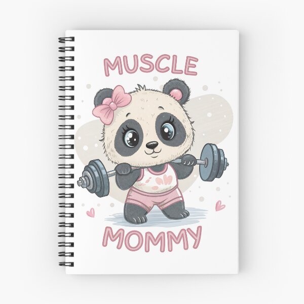Item preview, Cute Pink Bow Panda – Muscle Mommy Weightlifting Gym Design designed and sold by PLisasPets.