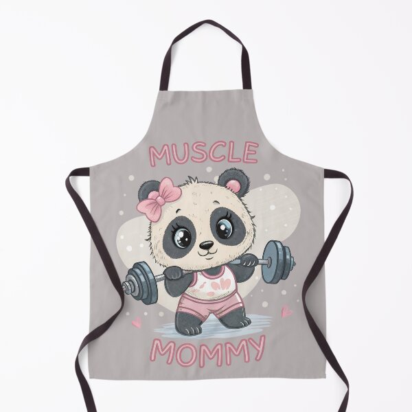 Item preview, Cute Pink Bow Panda – Muscle Mommy Weightlifting Gym Design designed and sold by PLisasPets.