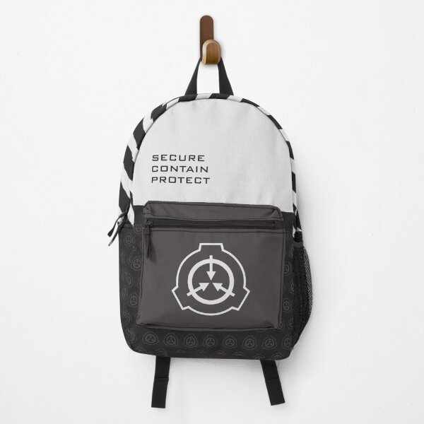 Item preview, SCP Foundation Gray, Black, White Pattern Backpack designed and sold by opalskystudio.