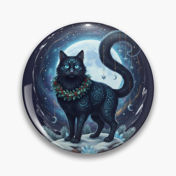 Item preview, Winter Yule Cat Wiccan Christmas designed and sold by Lia Vina.