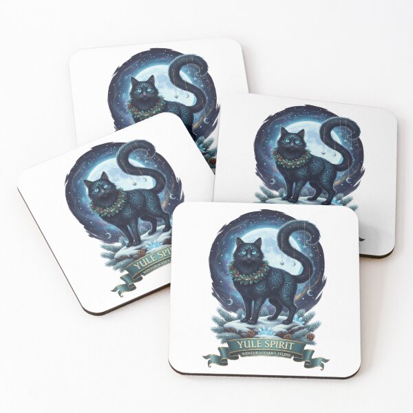 Item preview, Winter Yule Cat Wiccan Christmas designed and sold by Lia Vina.