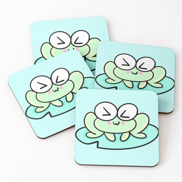 Item preview, Kawaii embarrassed frog - Funny and cheerful frog design designed and sold by SolarWayfarer.