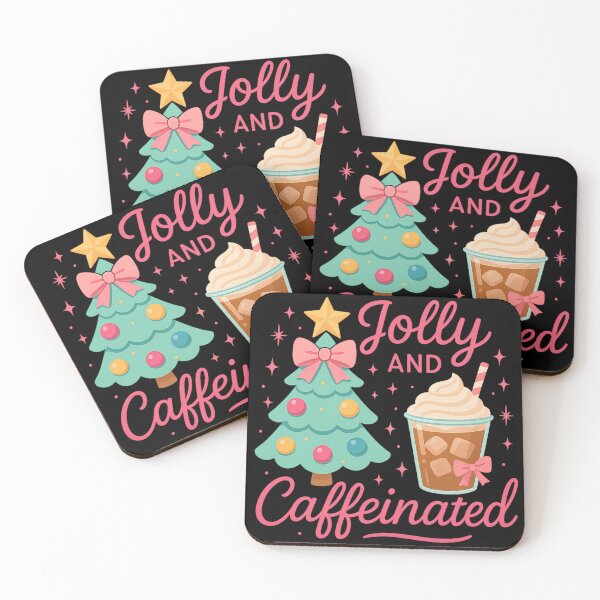 Item preview, Jolly and Caffeinated - Christmas Coffee designed and sold by ZBIFBOUETLA.