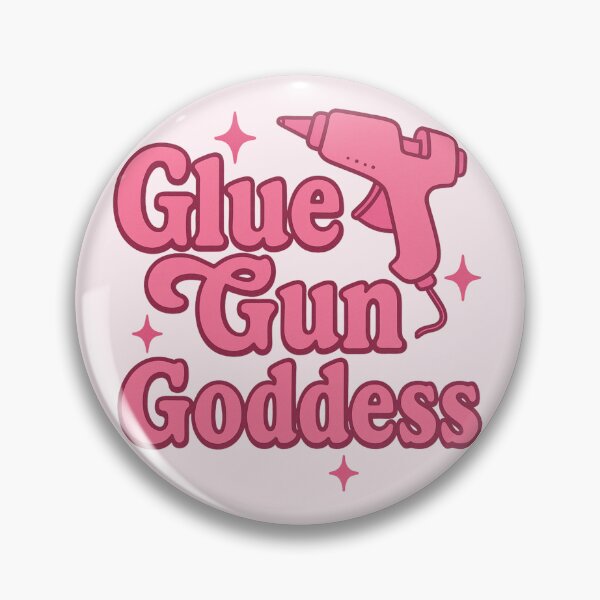 Item preview, Glue Gun Goddess – Bold Pink Craft Queen Sticker for DIY Women designed and sold by astersgraphics.