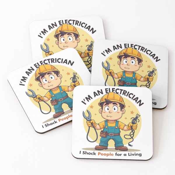 Item preview, I Shock People for a Living – Funny Electrician Cartoon T-Shirt designed and sold by Design-Pro-21.