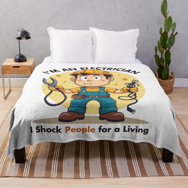 Item preview, I Shock People for a Living – Funny Electrician Cartoon T-Shirt designed and sold by Design-Pro-21.
