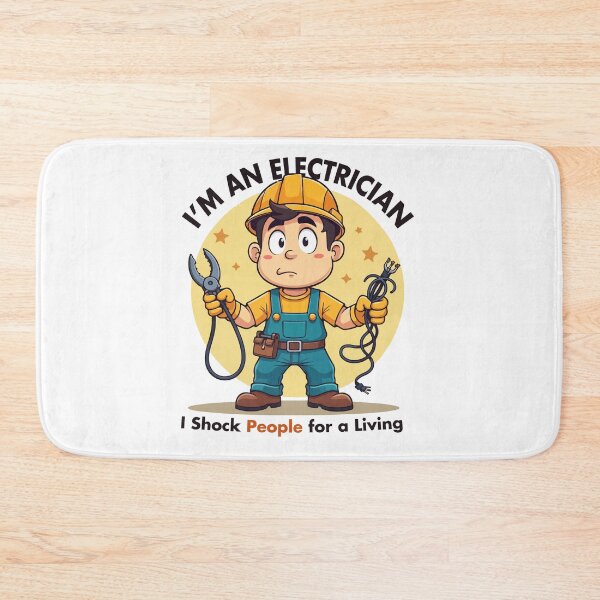 Item preview, I Shock People for a Living – Funny Electrician Cartoon T-Shirt designed and sold by Design-Pro-21.