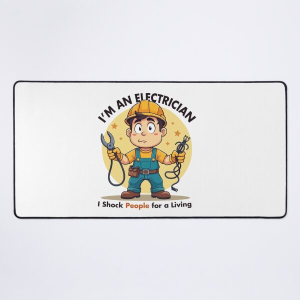 Item preview, I Shock People for a Living – Funny Electrician Cartoon T-Shirt designed and sold by Design-Pro-21.