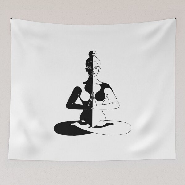 Item preview, Aesthetic Easy Pose – Sukhasana – Shadow Art designed and sold by altandesign.
